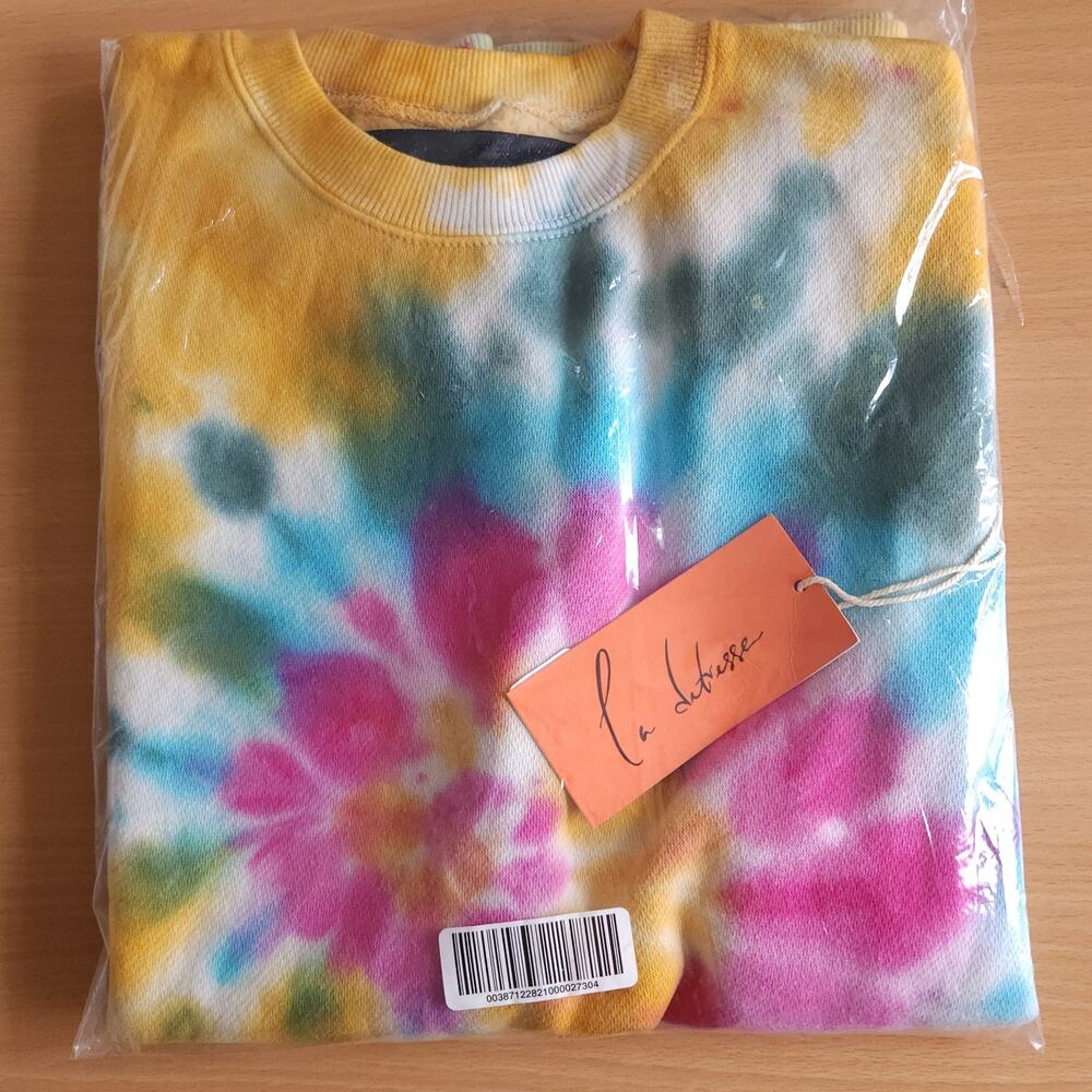 LA DETRESSE Tropicali Sleeveless Pullover tie dye psychedelic sweatshirt S NEW - Picture 6 of 6